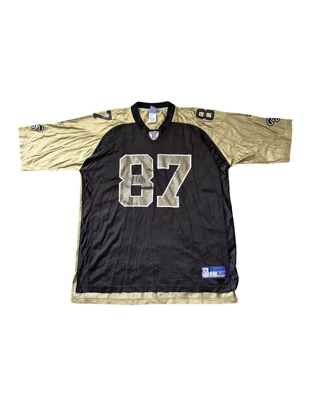 Vintage Reebok New Orleans Saints NFL Joe Horn #87 Football Jersey Size XL Gold